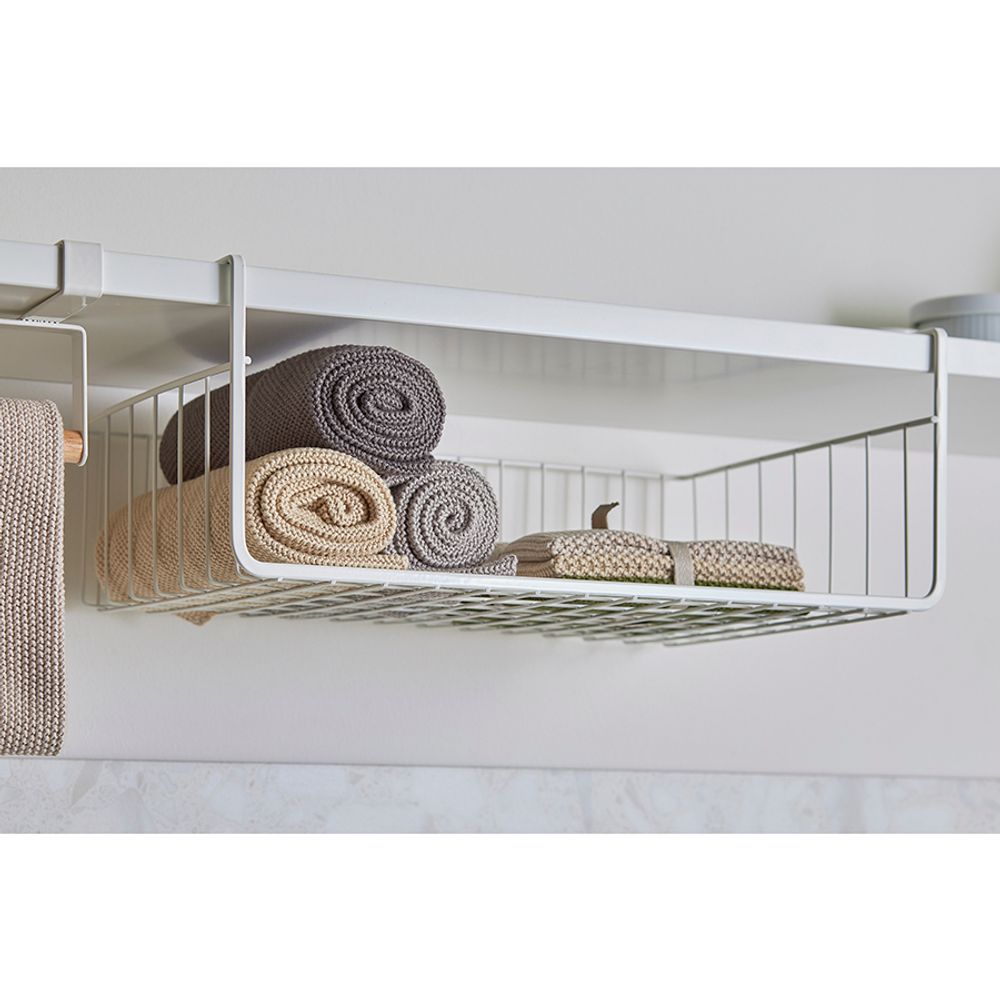 Набор из двух кухонных вязаных полотенец из коллекции Essential, серое/экрю