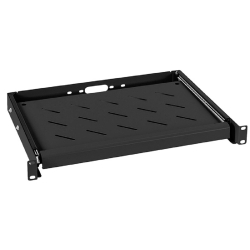 Полка Cabeus JE10-BK Выдвижная полка 19" для клавиатуры, цвет черный (RAL 9004)
