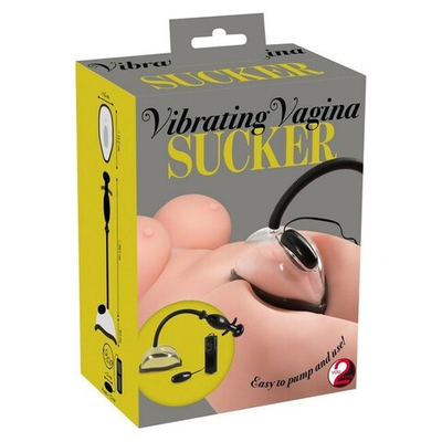 Вакуумная помпа для половых губ с вибрацией Vibrating Vagina Sucker (Цвет: черный)
