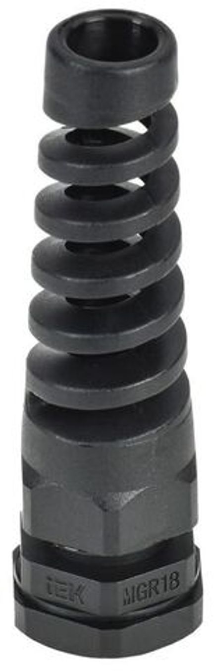 Сальник MGR18 d5-10мм IP68 с гибким отводом черн. IEK YSA23-08-18-68-K02