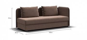 Тахта Ирис Велюр Монолит мокко