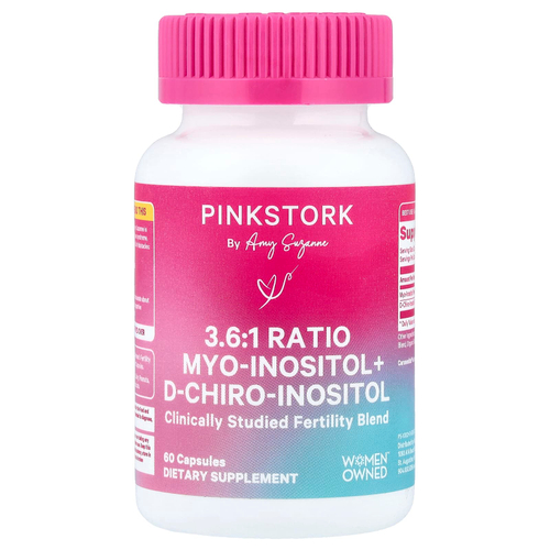 Pink Stork, соотношение мио-инозитола и D-хироинозитола 3,6:1, 60 капсул
