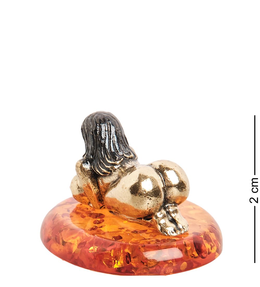 Народные промыслы AM-1504 Фигурка «Берегиня» (латунь, янтарь)