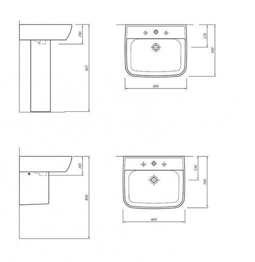 Пьедестал для раковины Kale BABEL белый