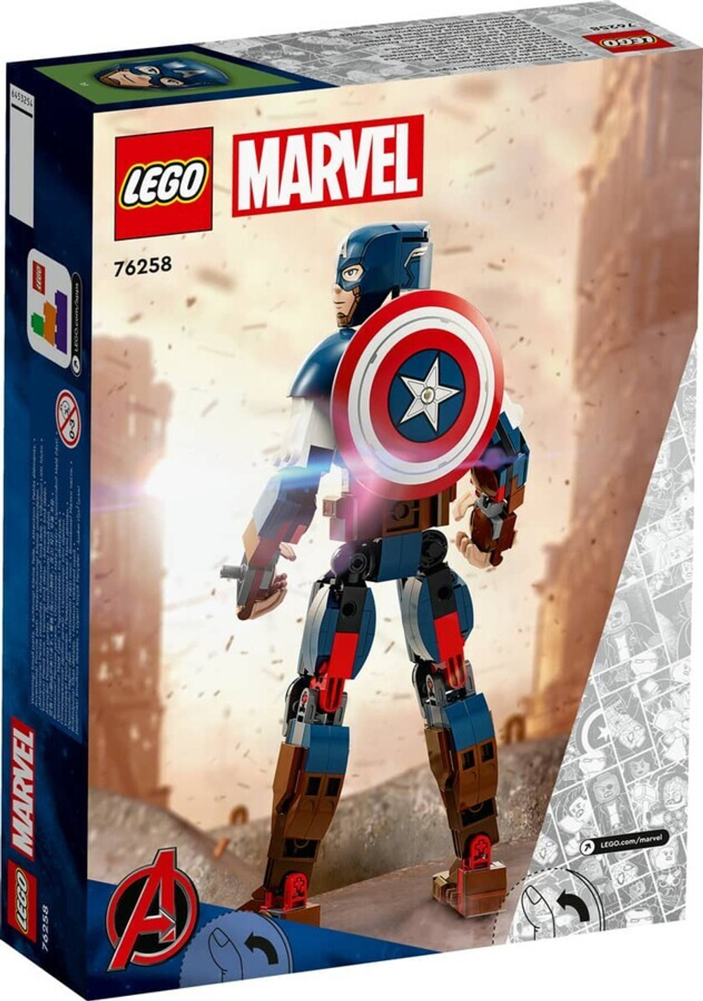 Конструктор LEGO Marvel 76258 Сборная фигурка Капитана Америки