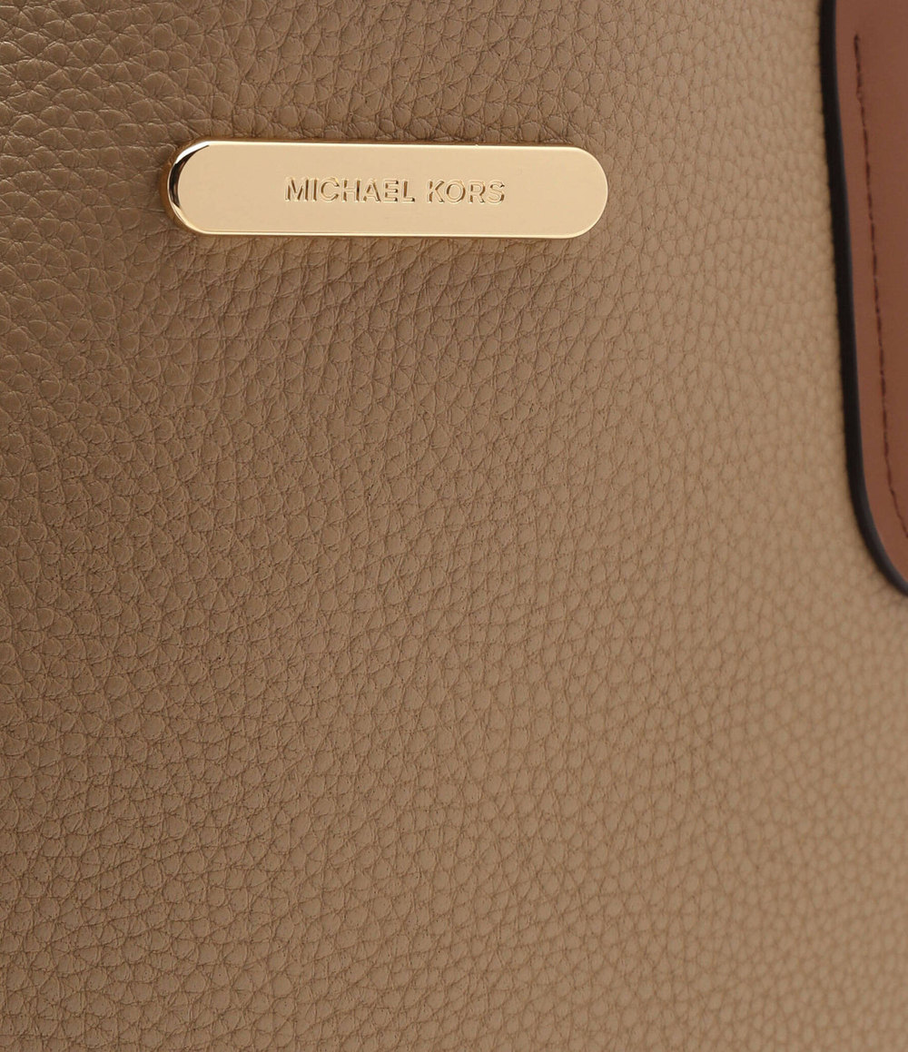 Кожаный шопер двухсторонний + поясная сумка Eliza Michael Kors - коричневый(30F3GZAT4T)