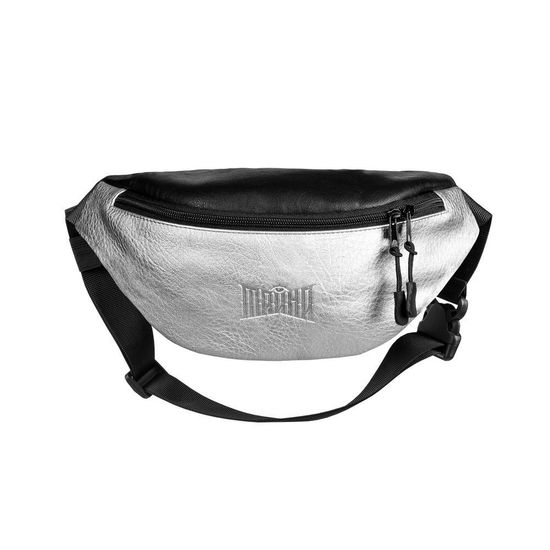 Сумка ТАЙНА поясная BLOCK-L Серебро/черный