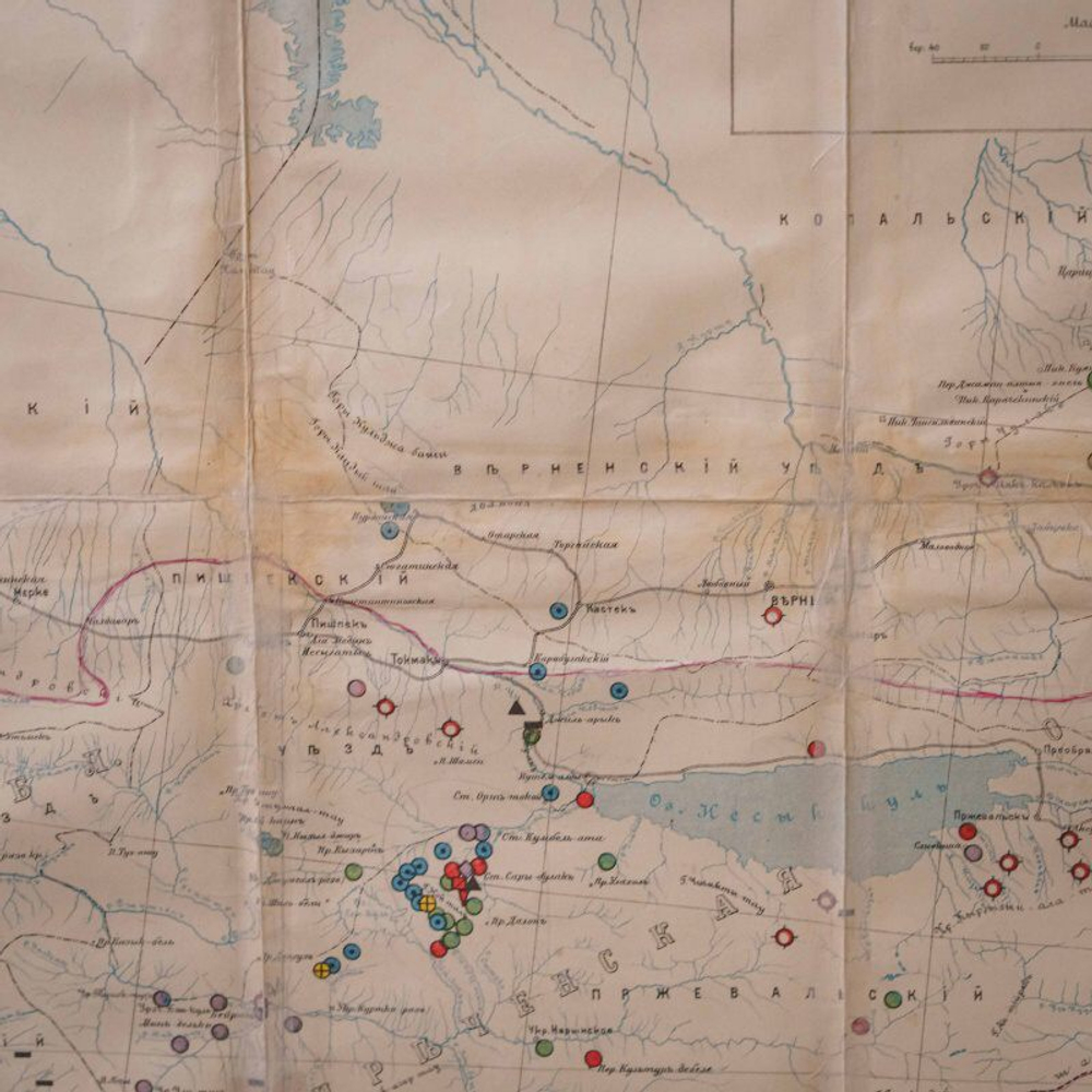 Карта полезных ископаемых Туркестана и Бухары