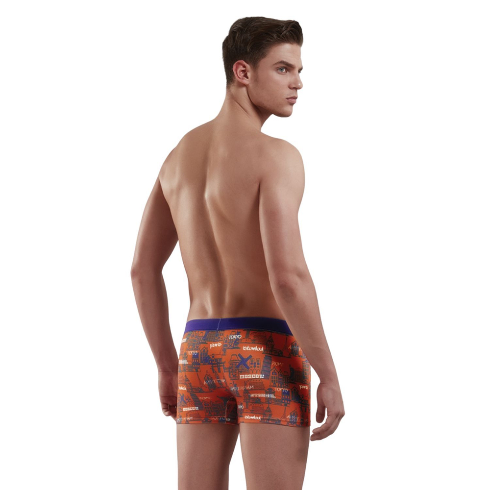 Яркие трусы-боксеры с принтом Doreanse Traveler (Размер: S) (Цвет: оранжевый)