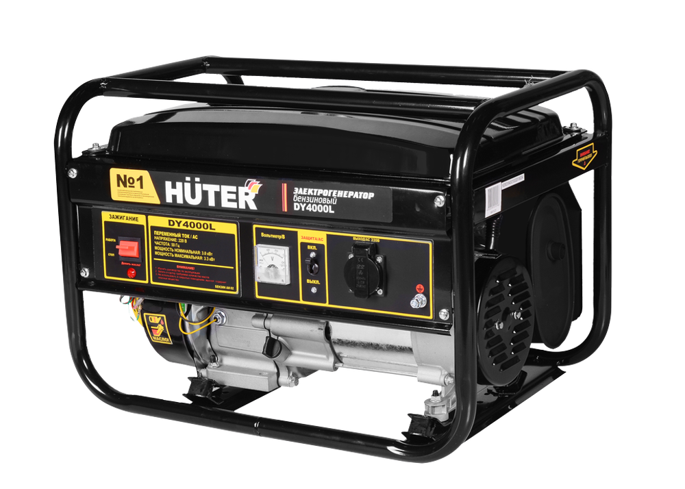 Портативный бензогенератор HUTER DY4000L - [3 кВт / 220V]