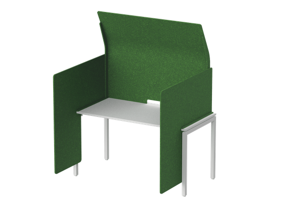 Кабина с высоким экраном-парусом и низкими боковыми стенками-ширмами 115х112х163