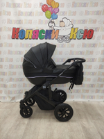 Коляска модульная 3в1 Farfello Molly Trio черный