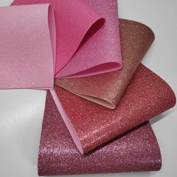 НАБОР для творчества: Глиттерный фоамиран КАМЕЯ 1,5 мм - 6 оттенков (16,5*29,5 см)