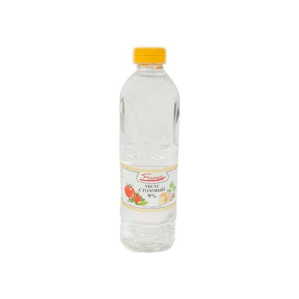 Уксус столовый 9% "Барко" объёмом 0,45 л — это универсальная пищевая добавка белорусского производства, предназначенная для использования в кулинарии и консервации.