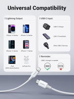 Кабель USB C- Lightning 8-pin, 2m UGREEN 60749