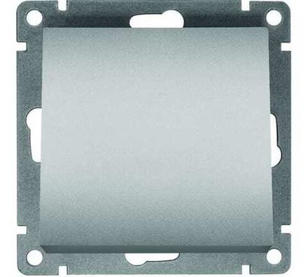 Выключатель одноклавишный "UNIVersal" серия "Афина", с/у, 10А, 220В, серебро (еврослот) (HU2311)