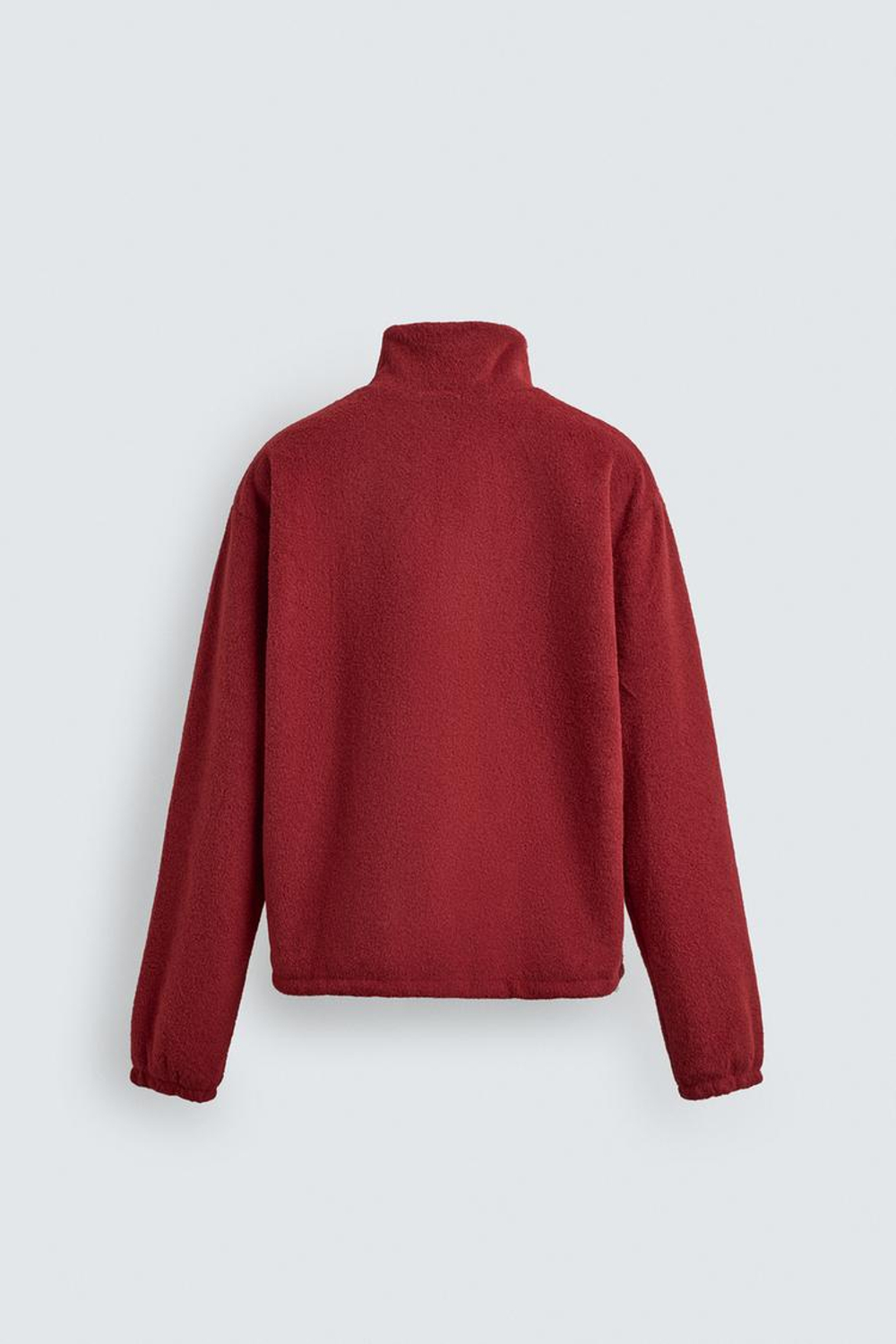 ZARA ТОЛСТОВКА ИЗ ПОЛАРФЛИСА С ВОРОТНИКОМ НА МОЛНИИ, КРАСНЫЙ