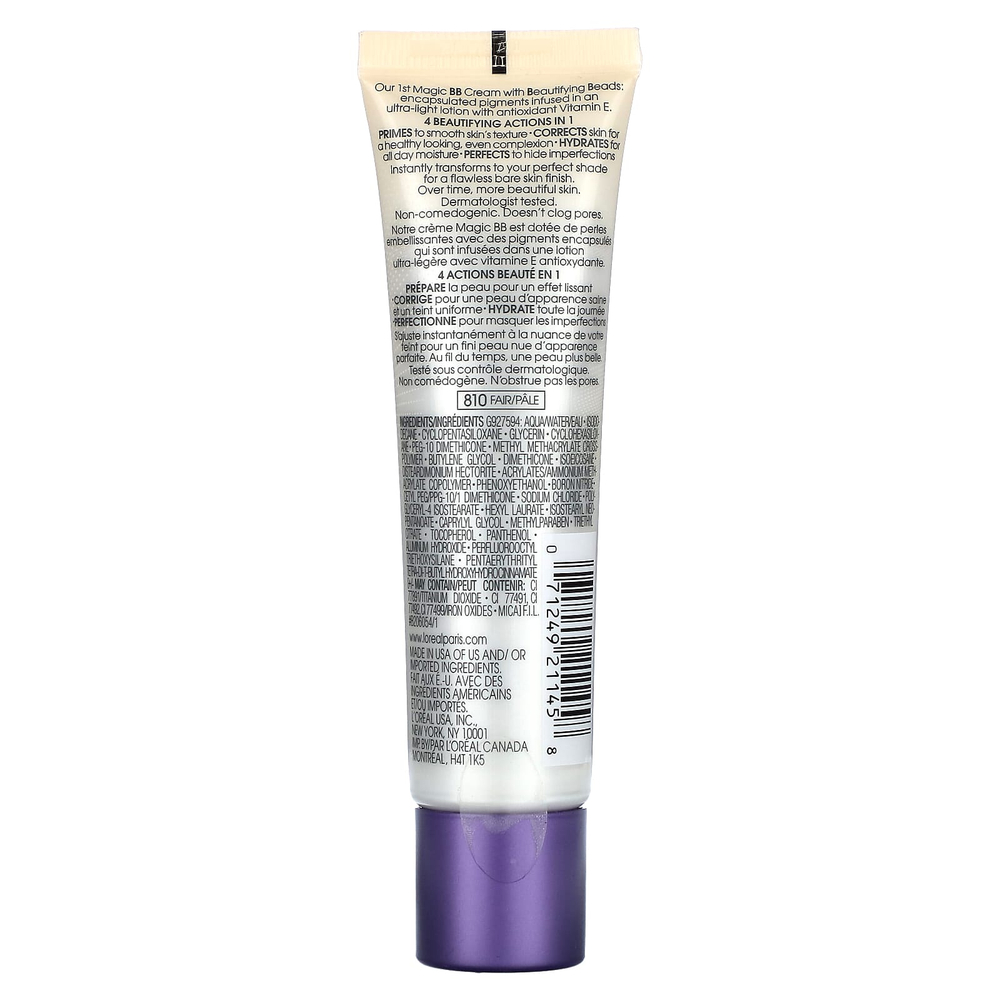 L'Oréal, Magic Skin Beutifier, BB-крем, оттенок 810 Fair, 30 мл (1 жидк. унция)