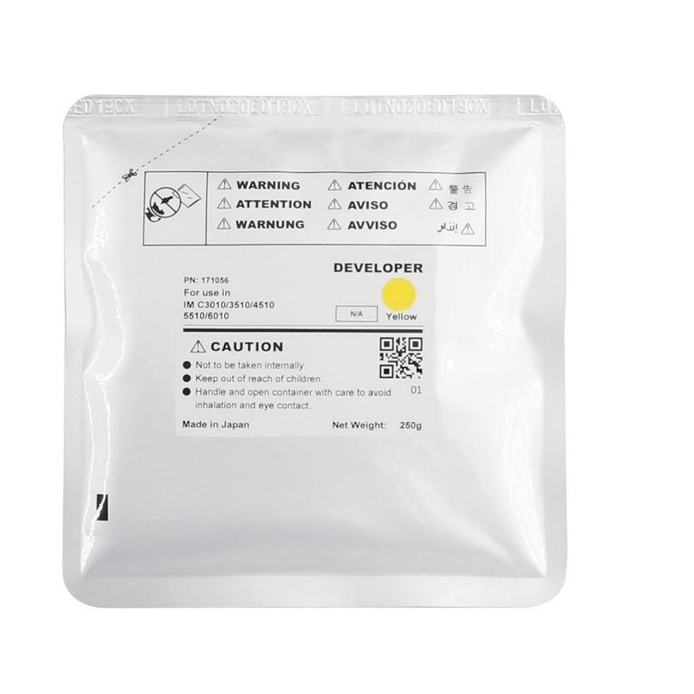Девелопер для RICOH IM C3010/C3510/C4510/C5510/C6010 (CET) Yellow, 250г, 160000 стр., CET171056