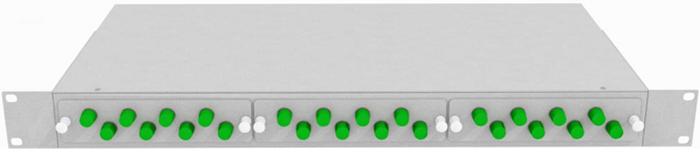 Кросс оптический стоечный  TopLAN КРС-Top-1U-24FC/A-OS2-GY