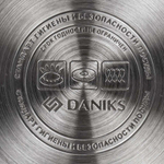 Чайник нерж, 2.7 л, свист, мат, ручк с силик покр, Daniks, индукц, PR-2201