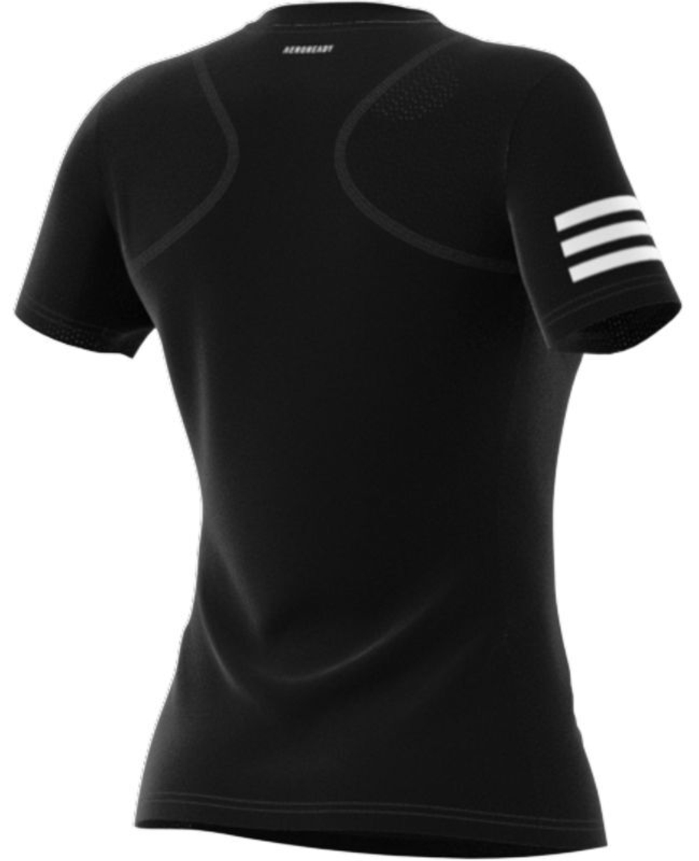 Женская теннисная футболка Adidas Primegreen Aeroready Club Tee - black/white