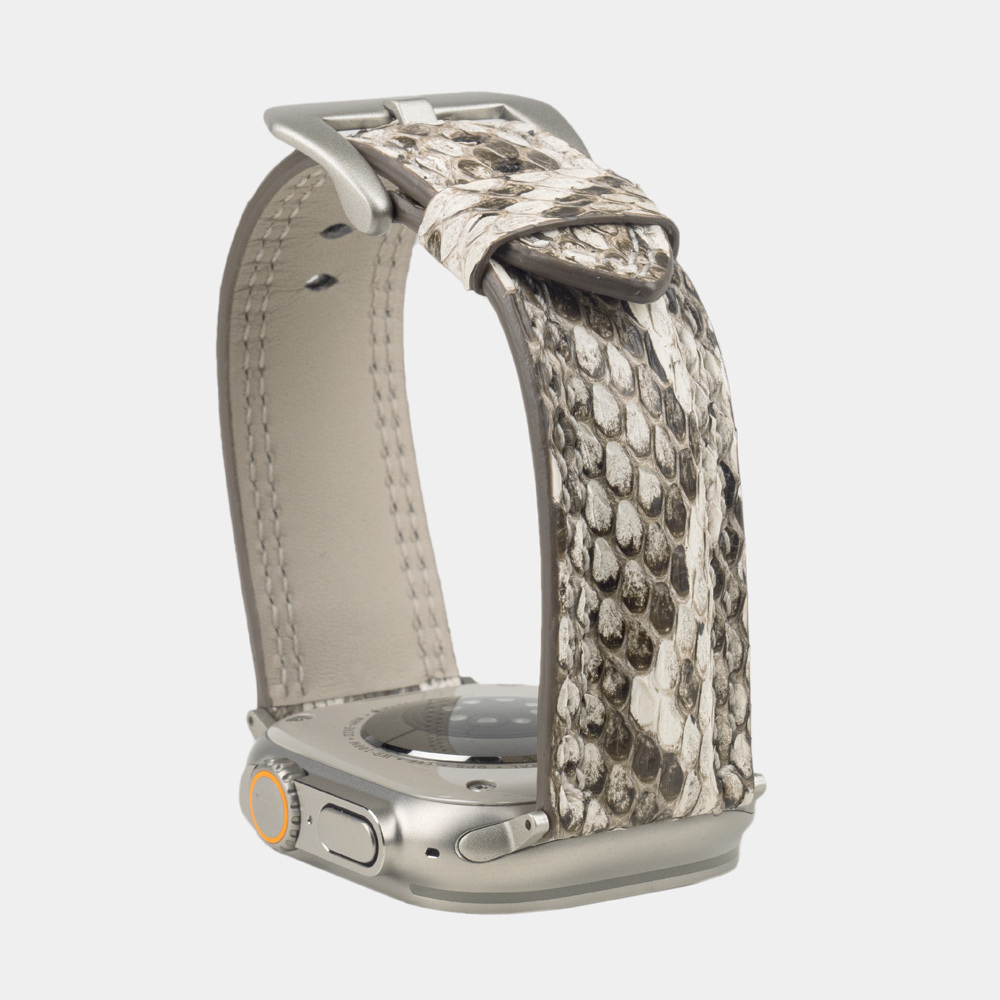 Ремешок для Apple Watch Ultra 49mm из кожи питона, натурального цвета