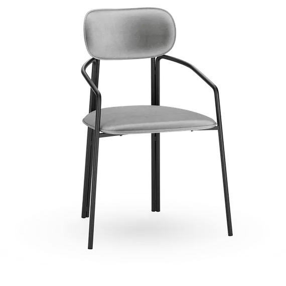 Стул Ror, Round, серый велюр