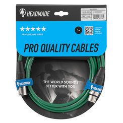 HeadMade Pro XLR-F - XLR-M Green 2m