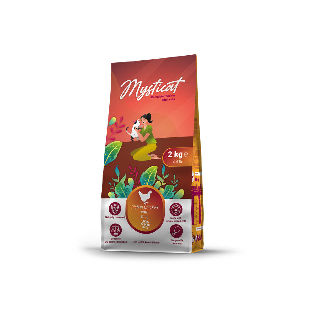 MYSTICAT корм для кошек с курицей и рисом