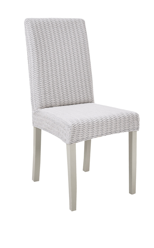 Чехол на стул без оборки Зигзаг, цвет Слоновая кость