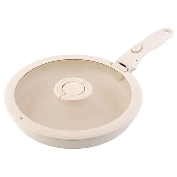 Сковорода с крышкой и съемной ручкой smart ceramic, D28 см