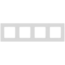 Рамка для розеток и выключателей ЭРА Серия 12 12-5204-01 на 4 поста, Классик, белый