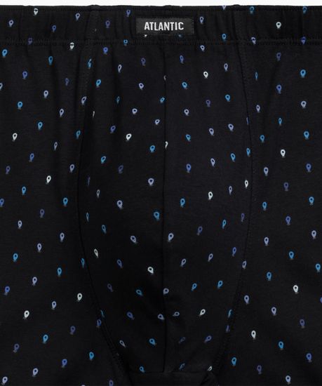 Трусы мужские боксеры (3шт), Atlantic 3MH-220, хлопок, черный + темно-голубой + черный