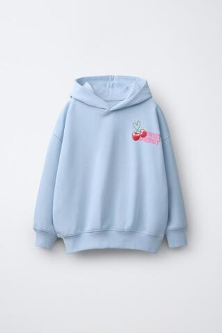 ZARA ХУДИ С ПРИНТОМ «ФРУКТЫ», ГОЛУБОЙ