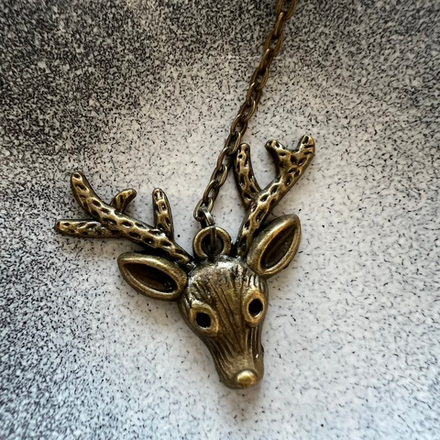 Подвеска олень. Античная бронза. Фурнитура для изготовления украшений и аксессуаров.