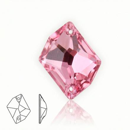 Стразы пришивные из стекла, цвет Pink, форма Cosmic