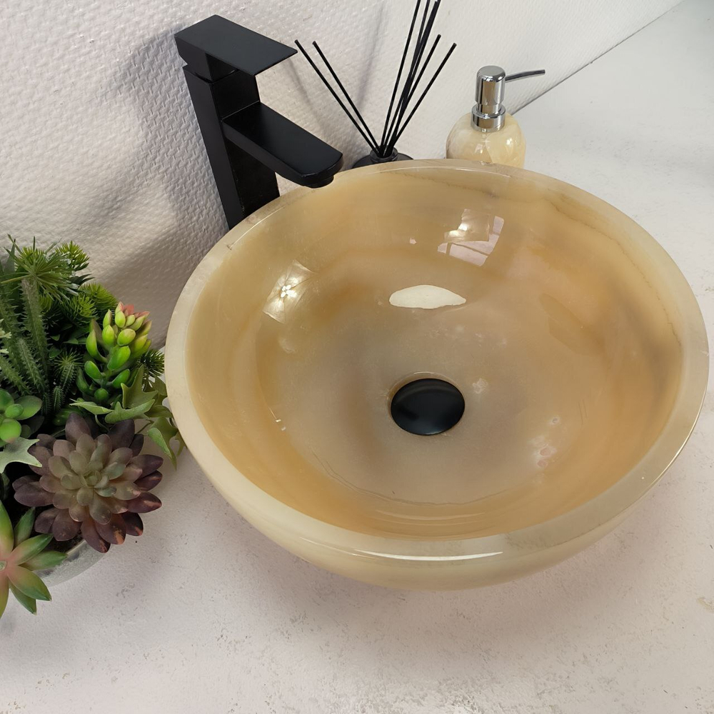 Раковина из оникса Bowl Yellow TinLip BO-60906 40*40*15