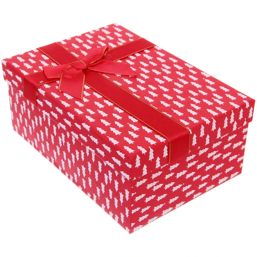 Коробка подарочная «Зимняя радость» 23*16*9,5 см, Красный