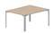 Составной стол на 2 рабочих места 118х156,6х75см (4 громмета)