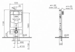 Унитаз подвесной Vitra Zentrum 9012B003-7206 с инсталляцией, с крышкой микролифт, кнопка хром глянцевый