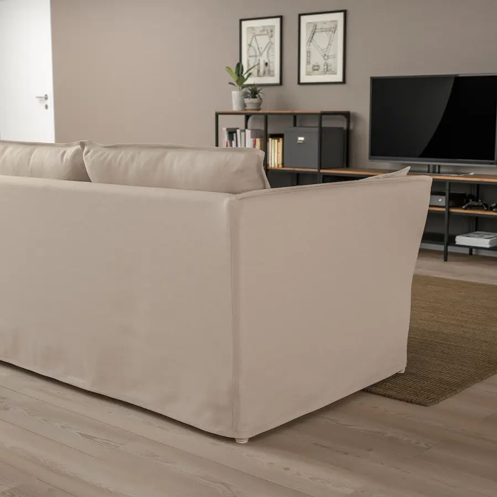 Диван 2-местный - IKEA BACKSÄLEN/BACKSALEN, 85х165 см, бежевый, ИКЕА