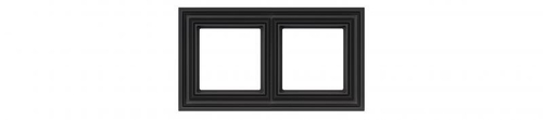 Рамка 2 постовая черный матовый LIREGUS RETRO