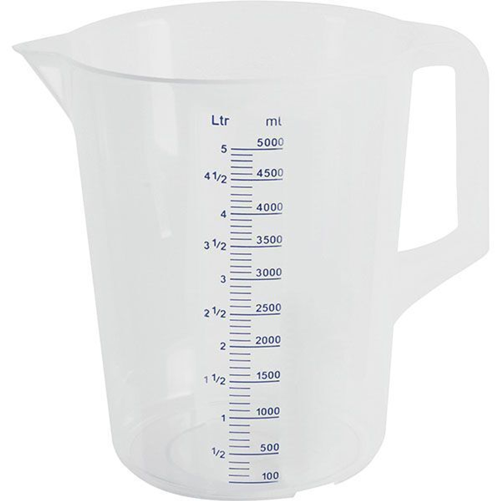 Кувшин мерный;полипроп.;5л;D=20,5,H=27см;прозр. (Цвет: прозрачный)