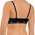 Бюстгальтер-топ без косточек с брендированной резинкой (Размер: XL) (Цвет: черный)