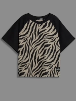 Хлопковая детская футболка с принтом зебры