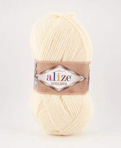 Пряжа Alize Alpaca Royal NEW 01 Кремовый (упаковка 5 мотков)