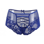 Трусики на высокой посадке Lace Strappy, синие, XL-2XL