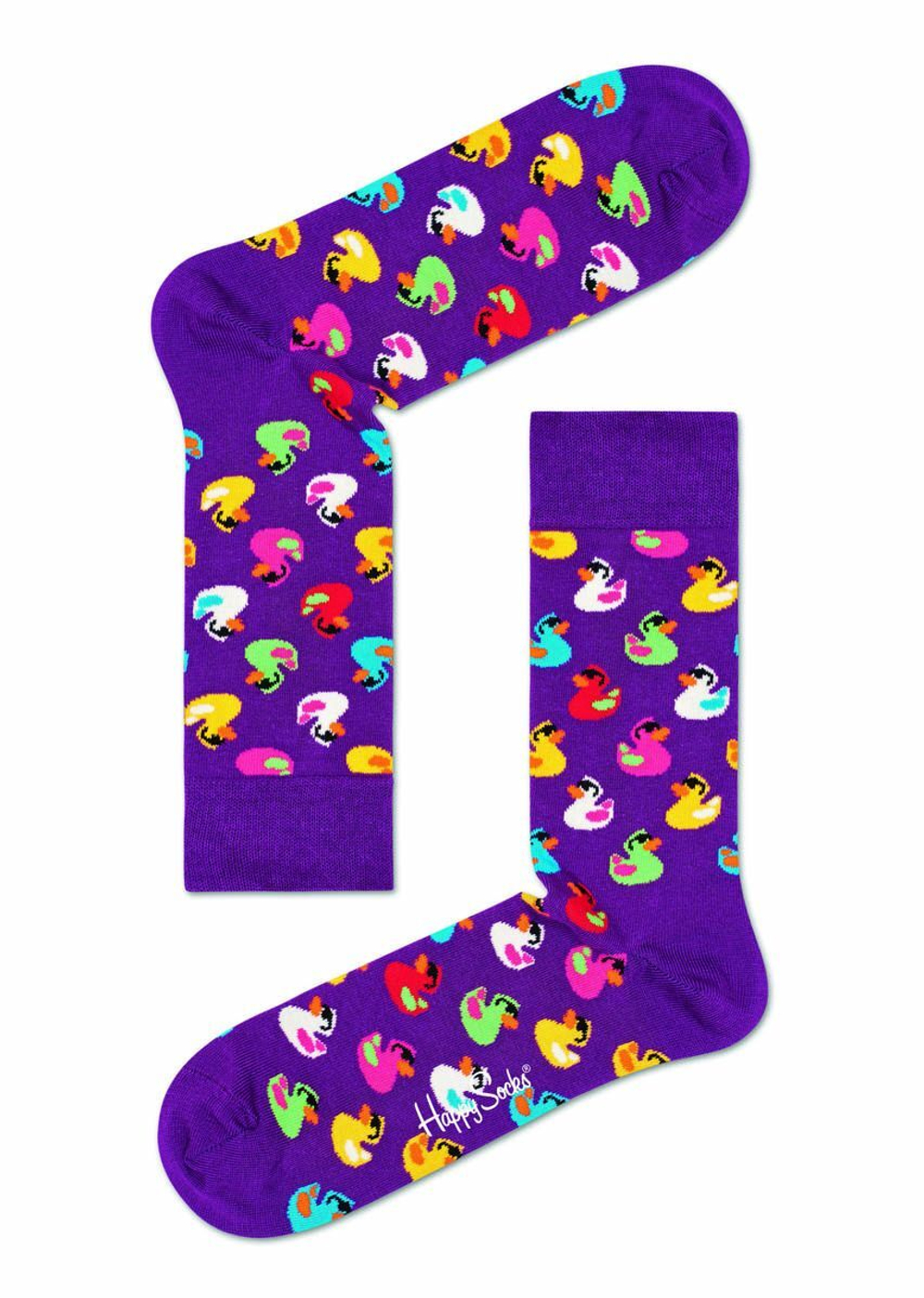 Носки унисекс Rubber Duck Sock с резиновыми уточками (Размер: 25) (Цвет: фиолетовый)