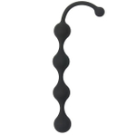 Чёрная анальная цепочка Four Beads Anal Black - 24 см. (Цвет: черный)